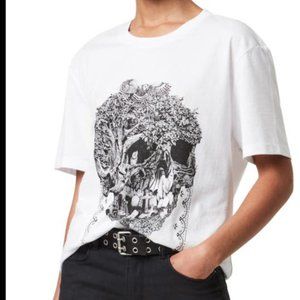 NWT All Saints Forrest Skull Tee Size Small